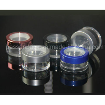 5g Round Plastic Loose Powder Jar for Cosmetic Packaging (PPC-LPJ-002)